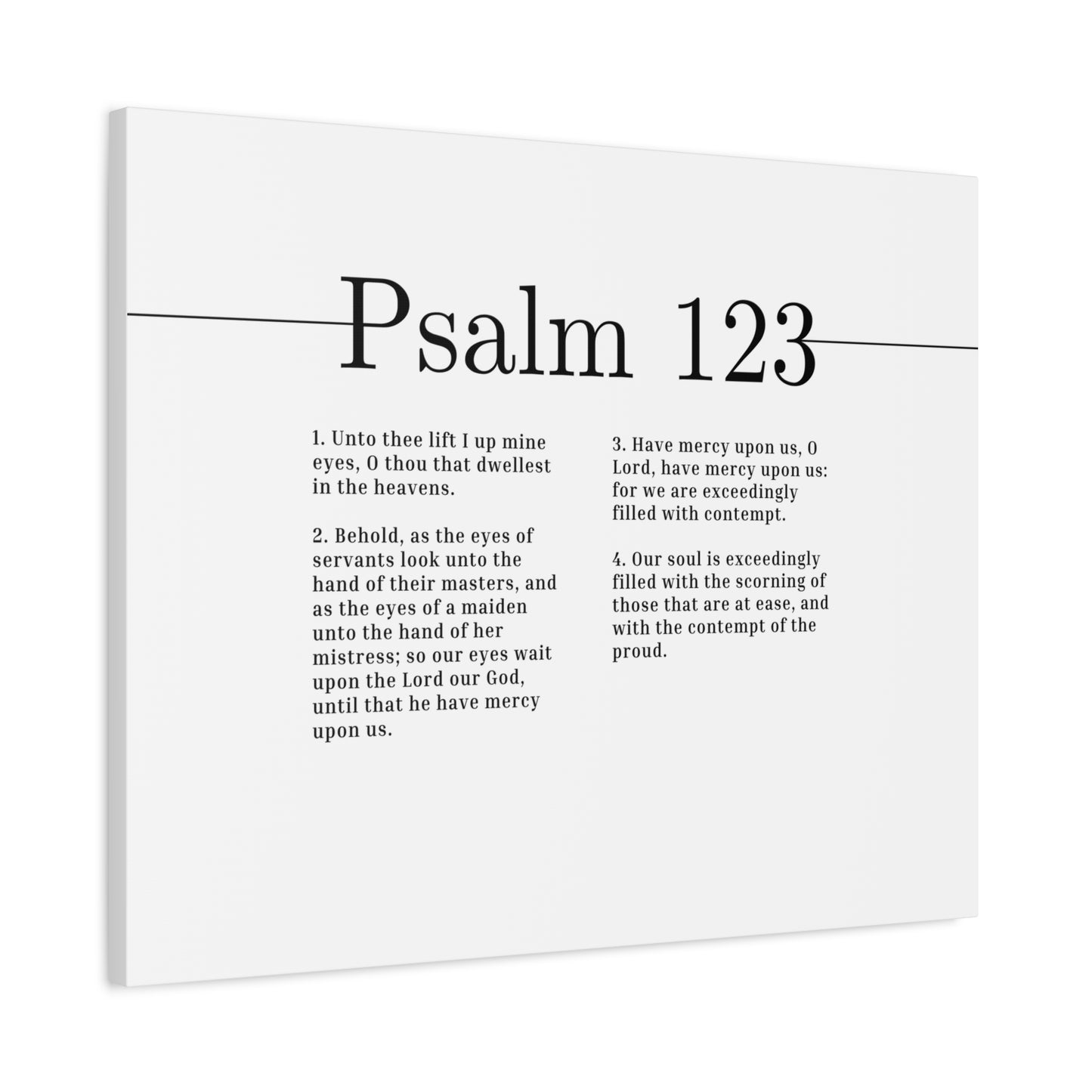 Scripture Canvas The Lord Our God Psalm 123 Christian Wall Art Bible Verse Print Ready to Hang