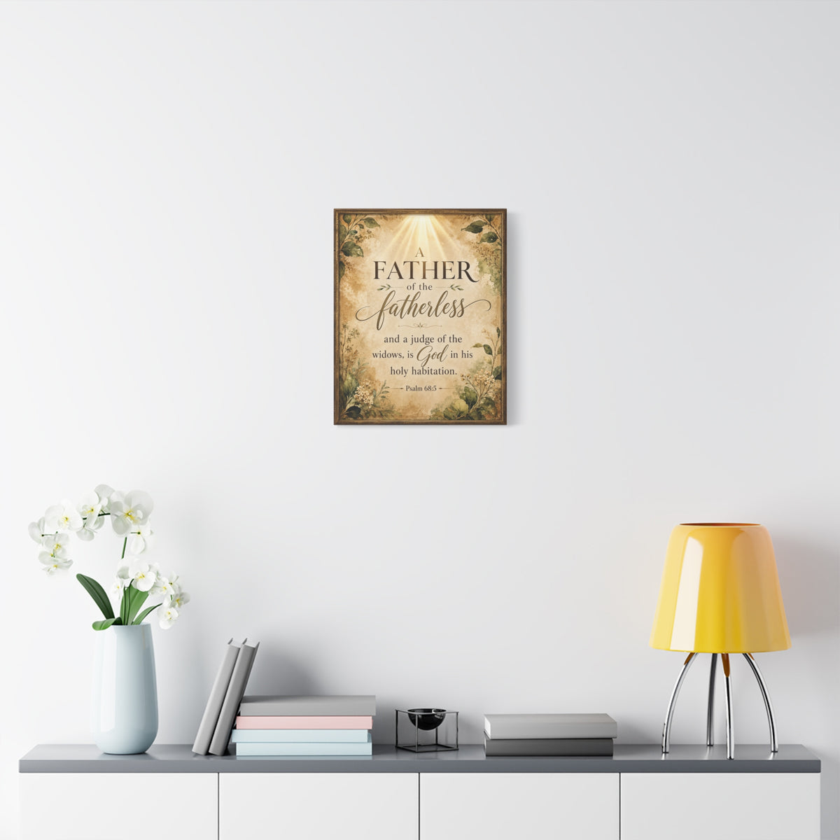 Scripture Walls Widows Advocate Dark Psalm 68:5 Christian Wall Art Bible Verse Print Ready to Hang
