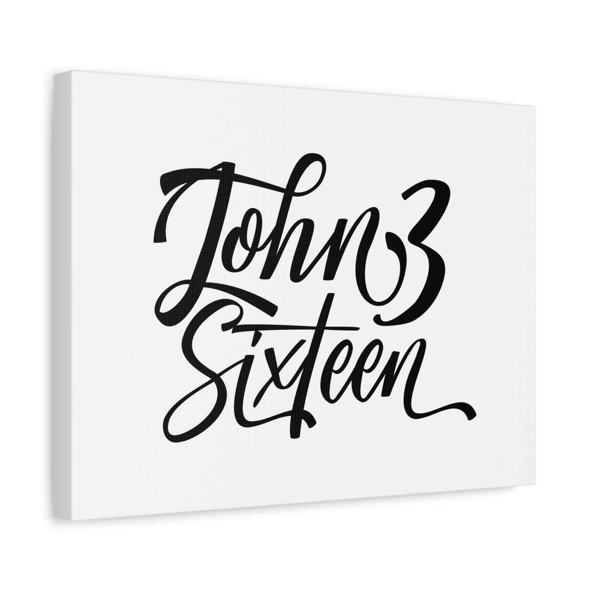 Scripture Canvas John 3:16 Christian Wall Art Bible Verse Print Ready to Hang
