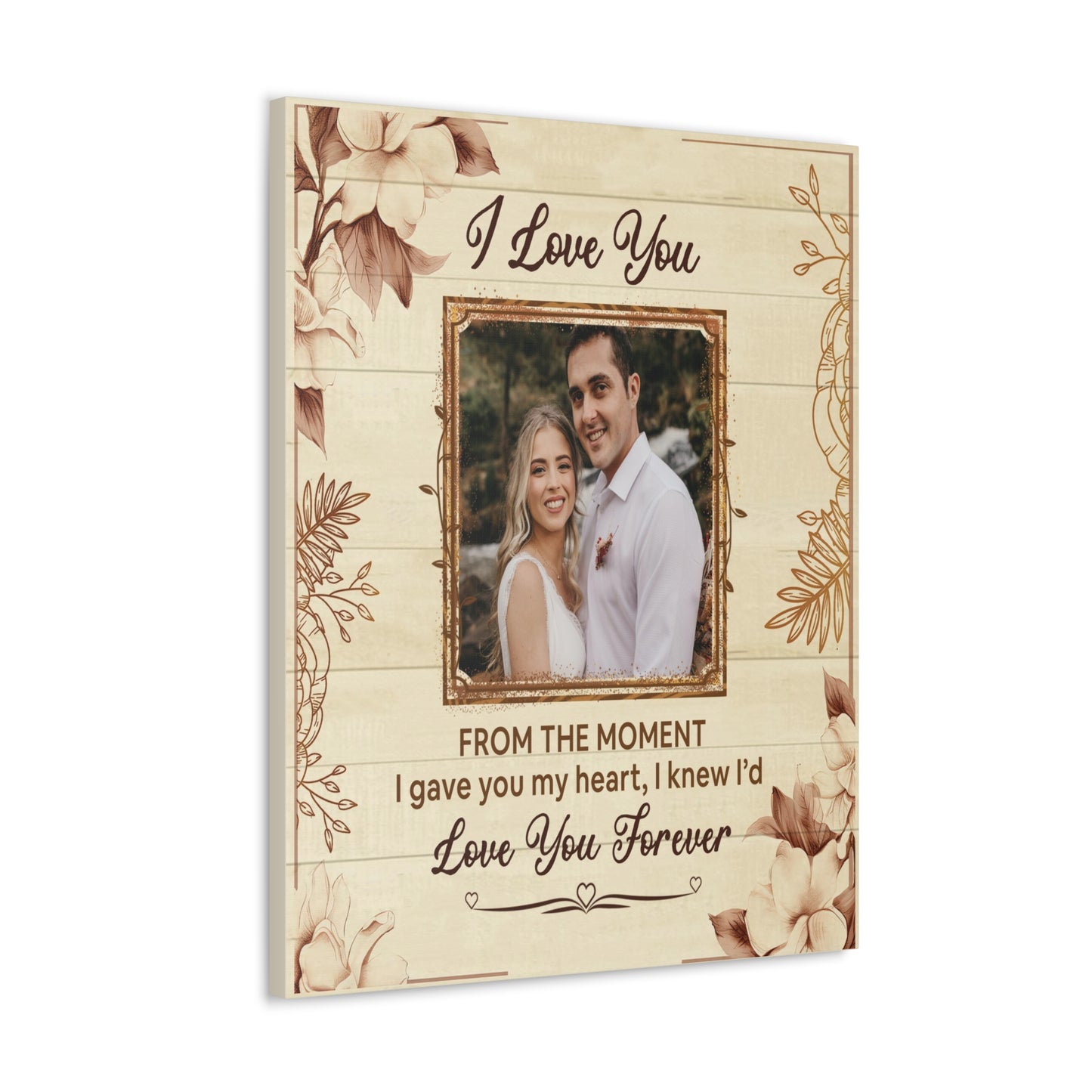 Personalized To My Wife I Love You Forever Custom Photo Canvas Wall Art – Personalized Romantic Gift