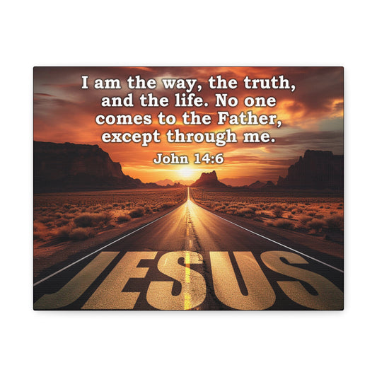 Way Truth Life John 14:6 Christian Wall Art Print Ready to Hang Unframed