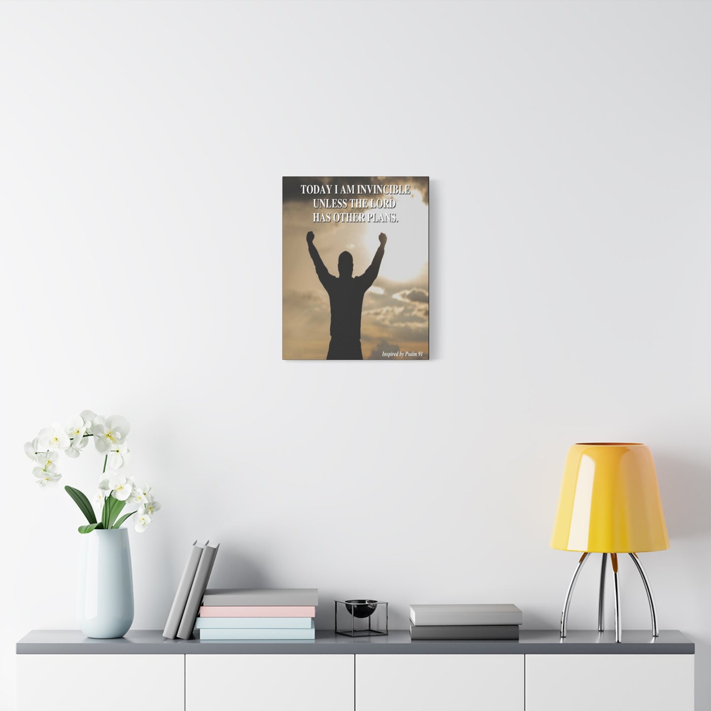 Scripture Walls Today I Am Invincible Canvas Psalm 91 Bible Verse Canvas Christian Wall Art Ready to Hang