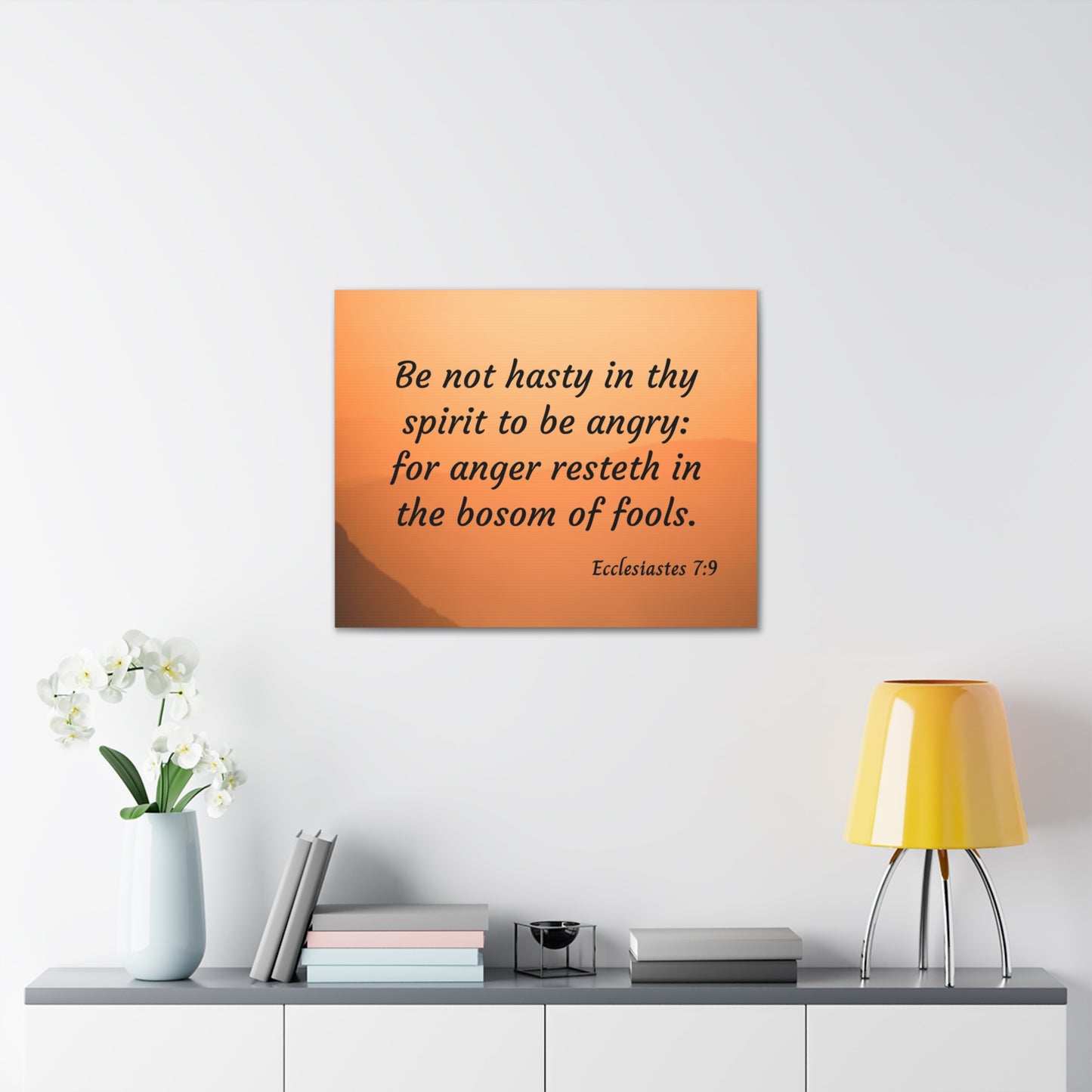 Thy Spirit Ecclesiastes 7:9 Bible Verse Canvas Christian Wall Art Ready to Hang