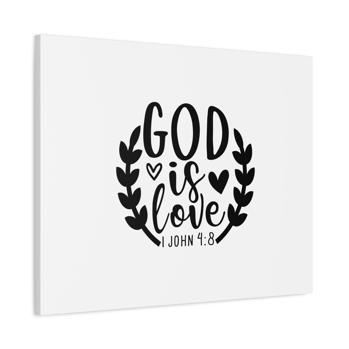 Scripture Canvas God Is Love 1 John 4:8 Christian Wall Art Bible Verse Print Ready to Hang