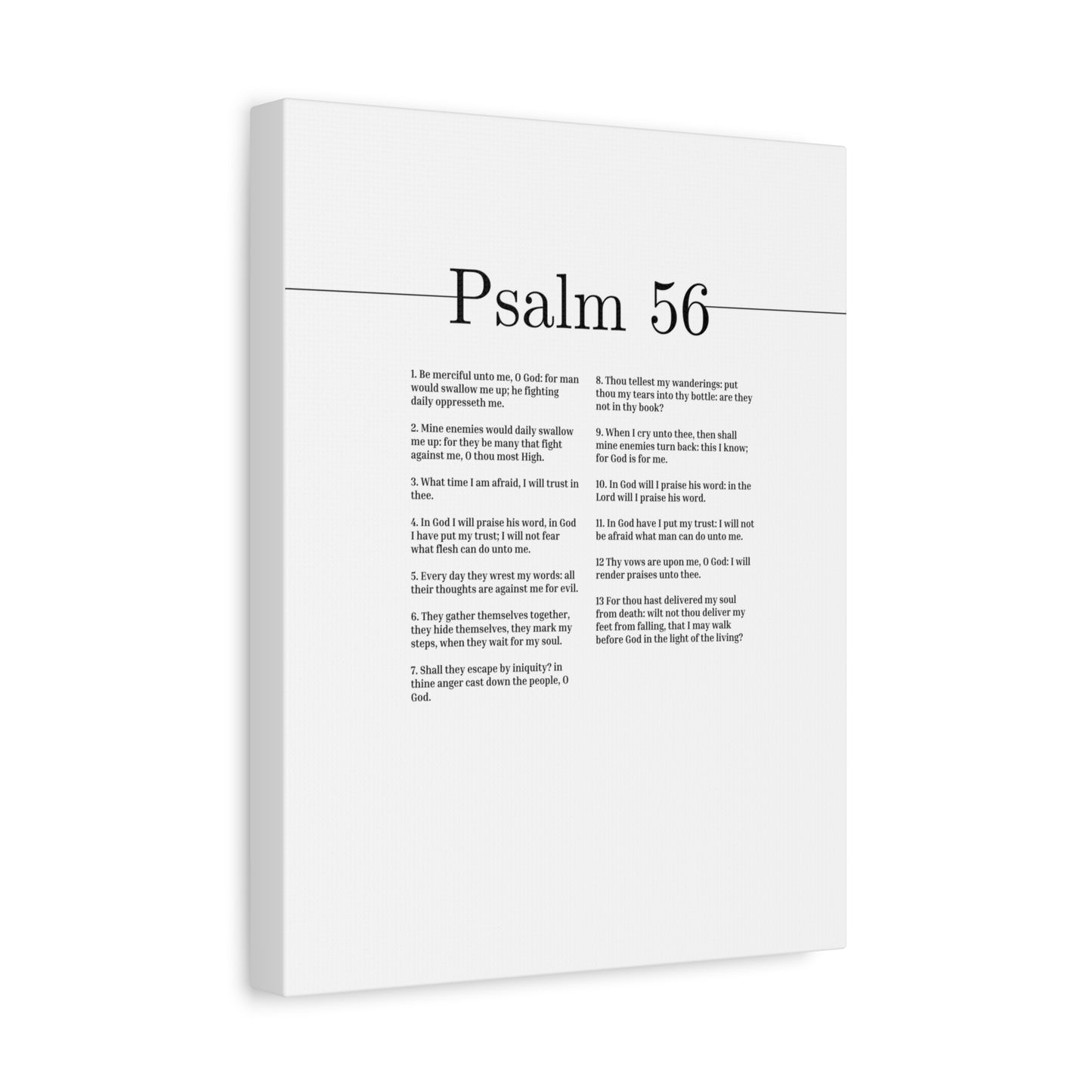 Scripture Canvas O Thou Most High Psalm 56 Christian Wall Art Bible Verse Print Ready to Hang