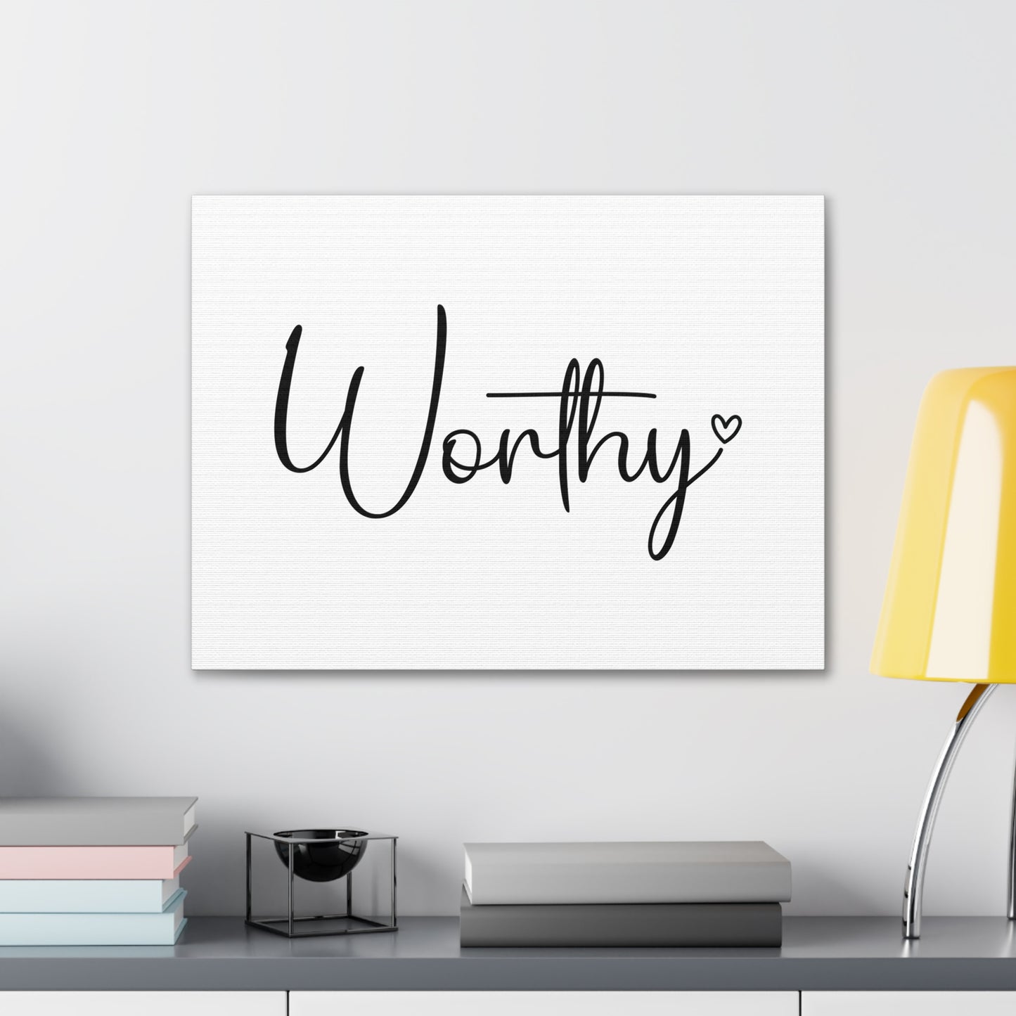 Worthy Revelation 5:12 Small Heart Christian Wall Art Bible Verse Print Ready to Hang