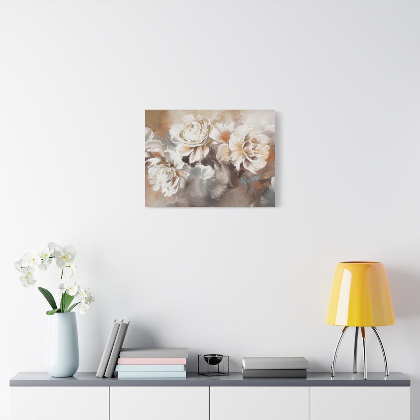 Oil Painting With Flower Rose & Peonies Flower Canvas Wall Art for Home Decor Ready-to-Hang