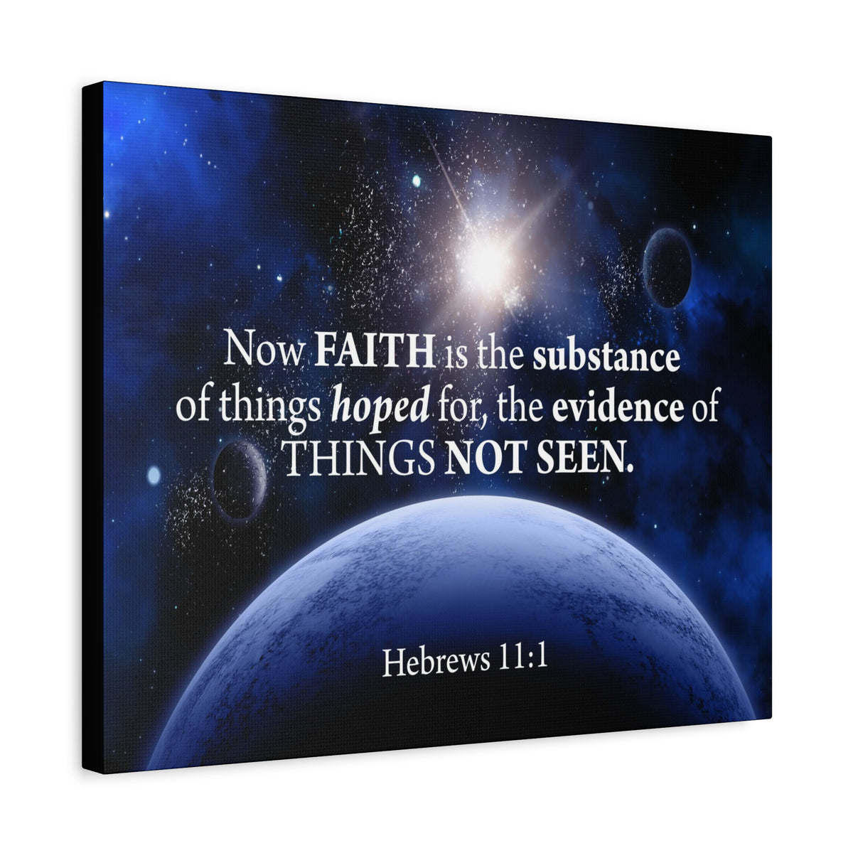 Scripture Canvas Things Not Seen Hebrews 11:1 Christian Wall Art Bible Verse Print Ready to Hang