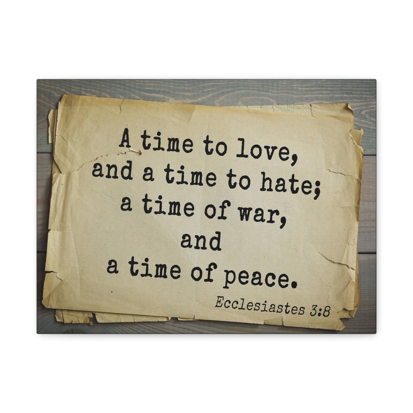 Time To Love Ecclesiastes 3:8 Bible Verse Canvas Christian Wall Art Bible Verse Print Ready To Hang