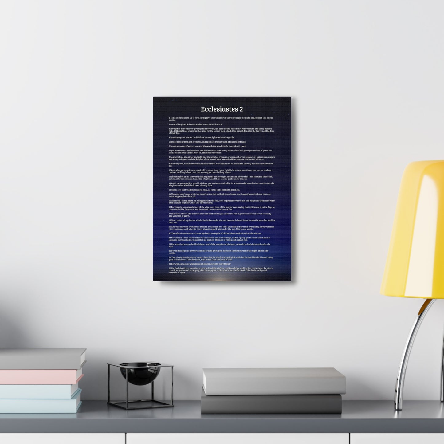 Vanity Of Pleasure & Achievement Ecclesiastes 2 Bible Verse Canvas Christian Wall Art Ready to Hang