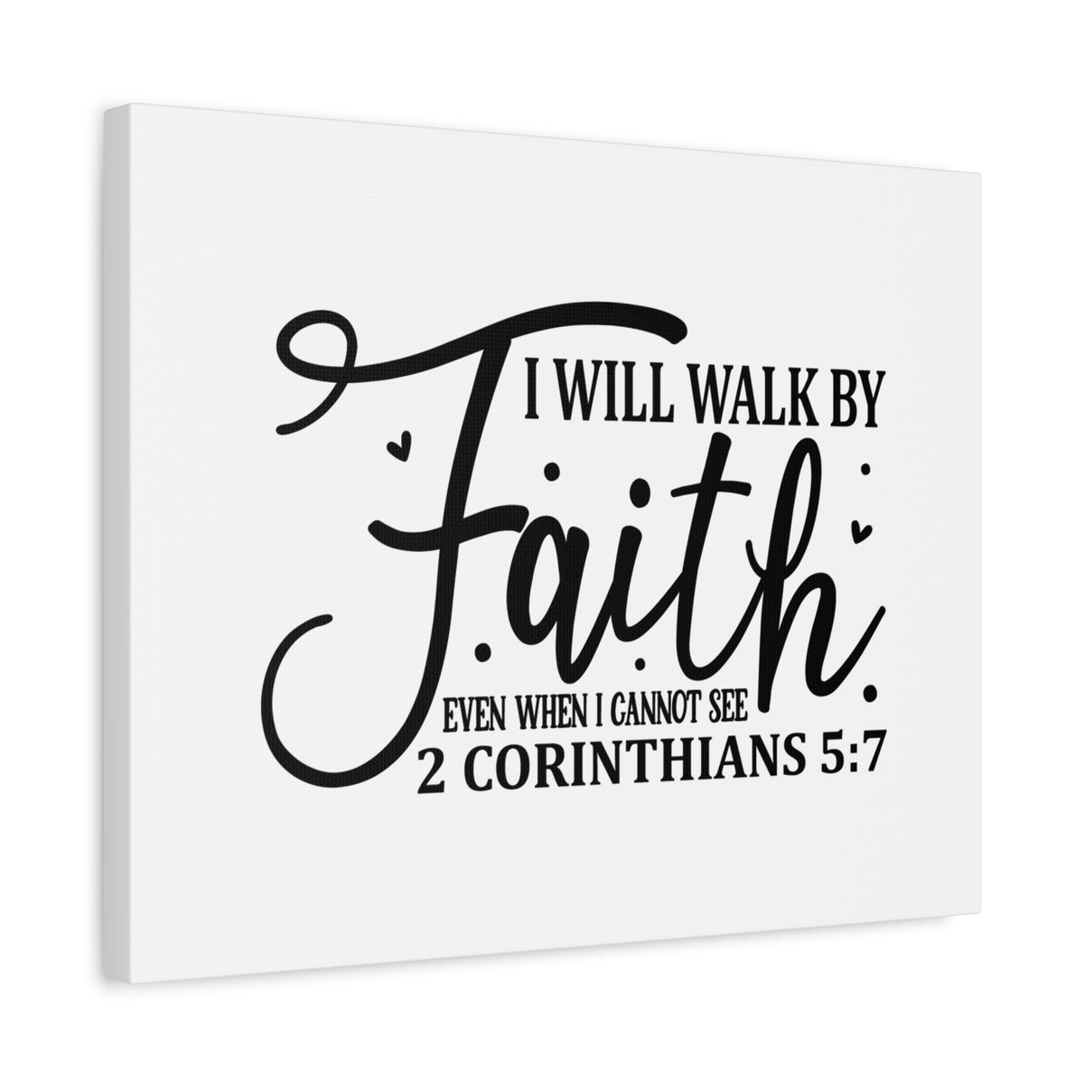 Scripture Canvas Walk By Faith 2 Corinthians 5:7 Christian Wall Art Bible Verse Print Ready to Hang