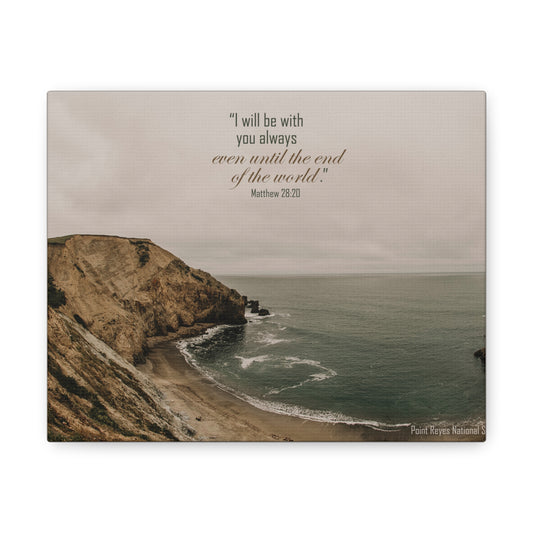 With You Always Matthew 28:20 Bible Verse Canvas Christian Wall Art Ready to Hang