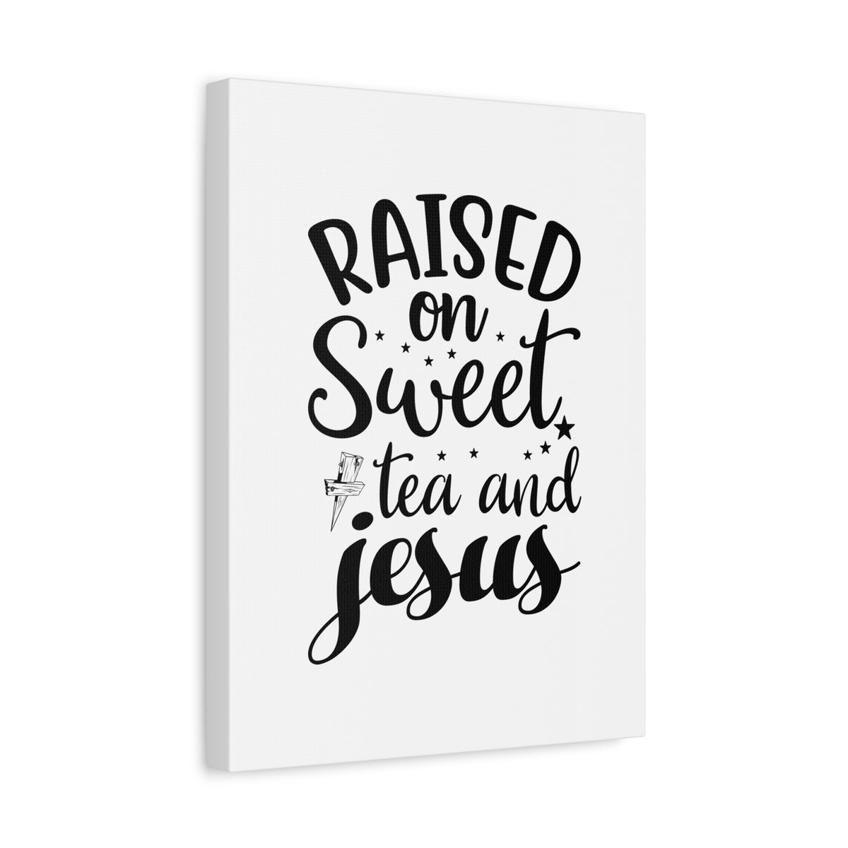 Scripture Canvas Sweet Tea And Jesus Romans 8:11 Christian Wall Art Bible Verse Print Ready to Hang