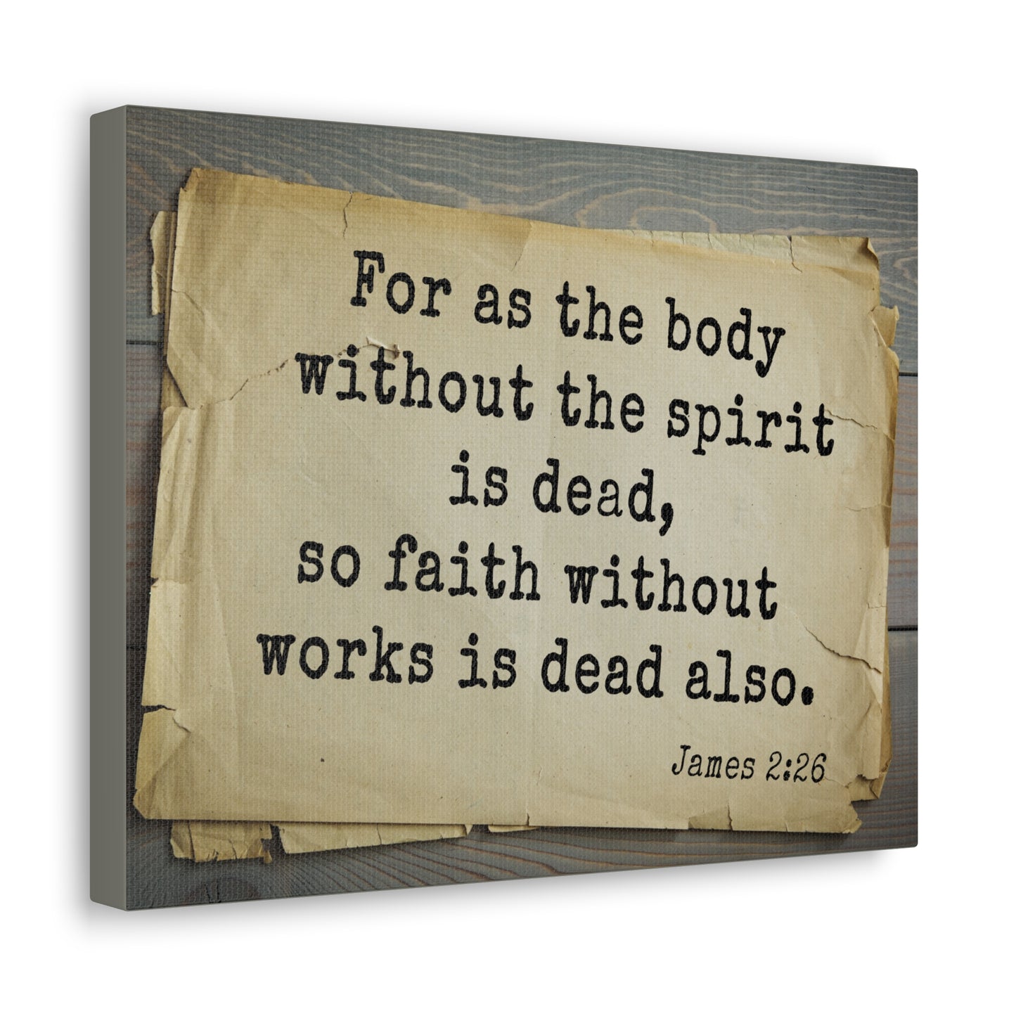 Without The Spirit Is Dead James 2:26 Bible Verse Canvas Christian Wall Art Bible Verse Print Ready To Hang