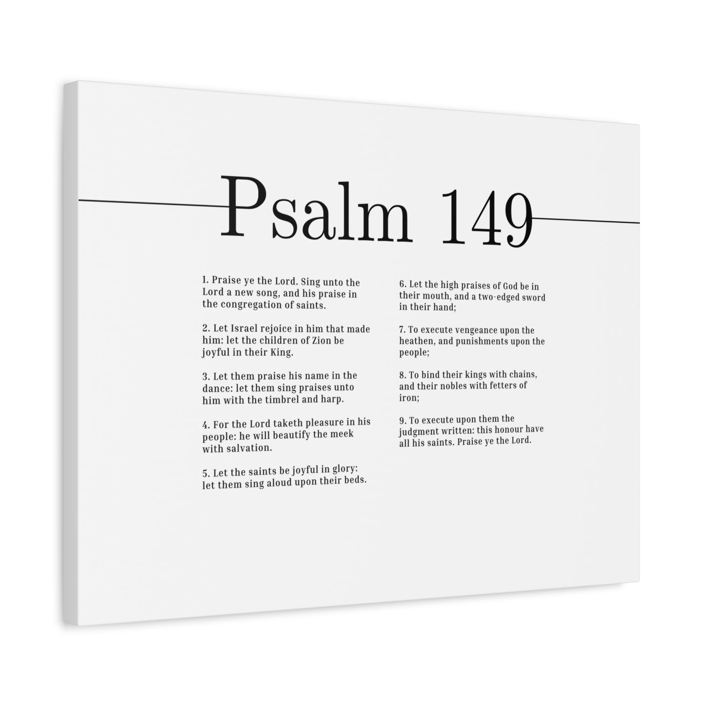 Scripture Canvas High Praises Of God Psalm 149 Christian Wall Art Bible Verse Print Ready to Hang