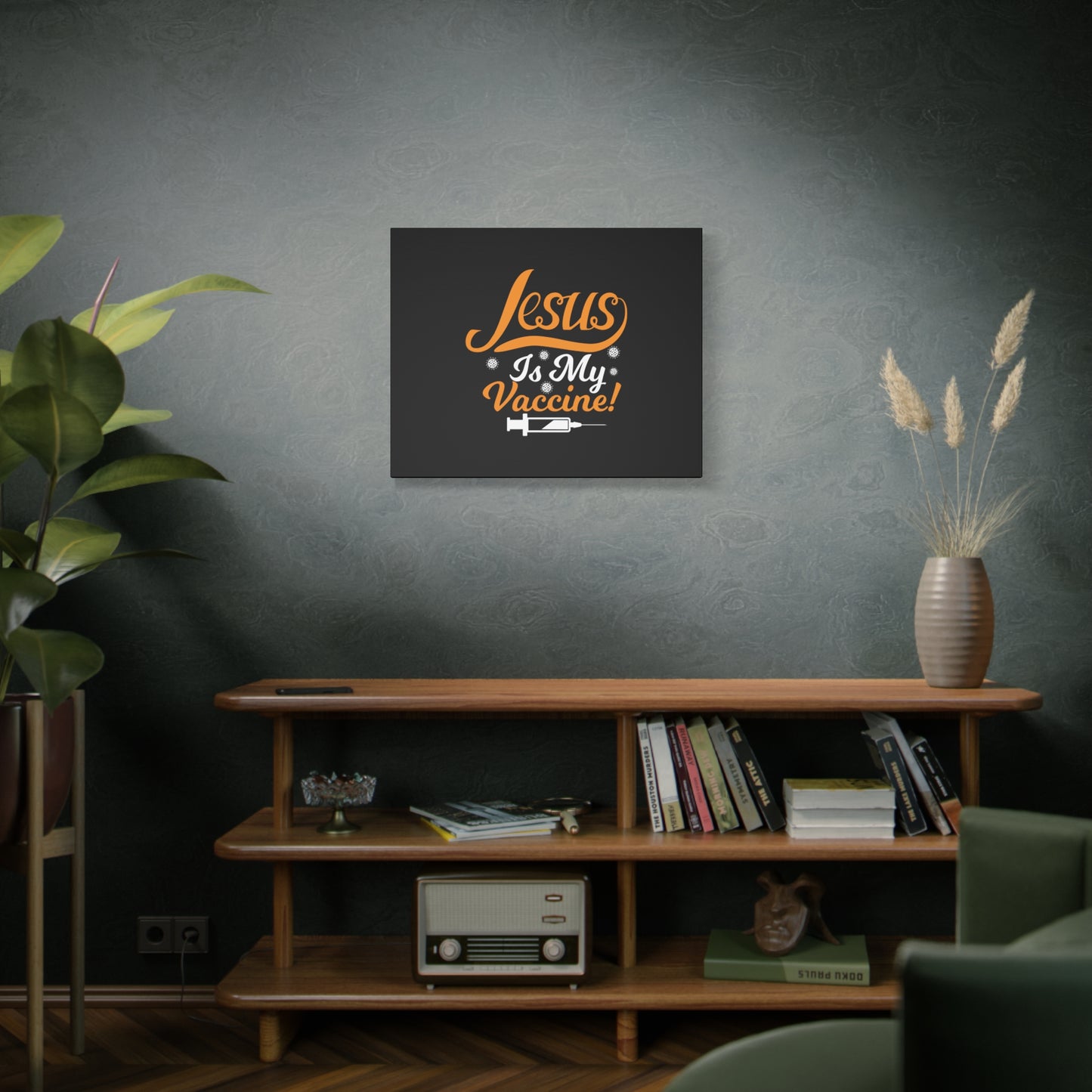 Scripture Canvas Jesus Is My Vaccine Psalm 63:3 Christian Wall Art Bible Verse Print Ready to Hang
