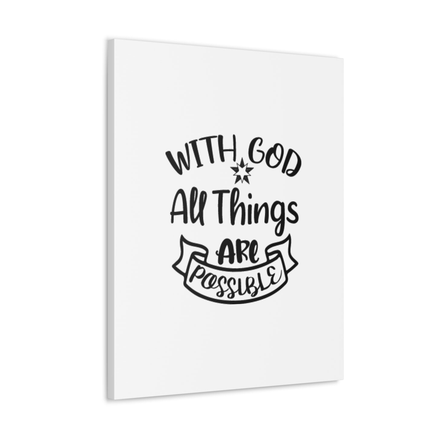 With God All Things Are Possible Mark 9:23 Christian Wall Art Ready to Hang