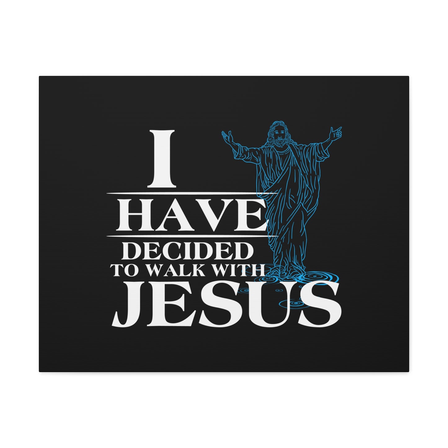 Walk With Jesus Philippians 3:17 Blue Christian Wall Art Bible Verse Print Ready to Hang
