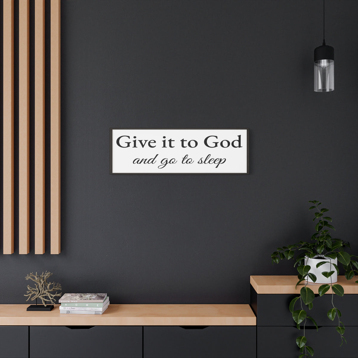 Scripture Walls Give It To God Proverbs 3:24-26 White Bible Verse Canvas Christian Wall Art Ready to Hang Unframed