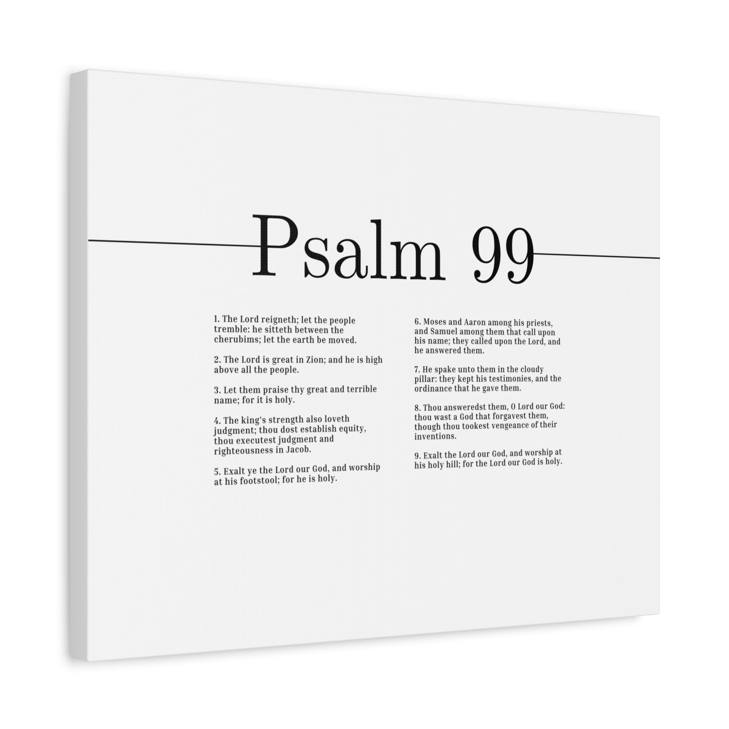 Scripture Canvas For The Lord Our God Is Holy Psalm 99 Christian Wall Art Bible Verse Print Ready to Hang