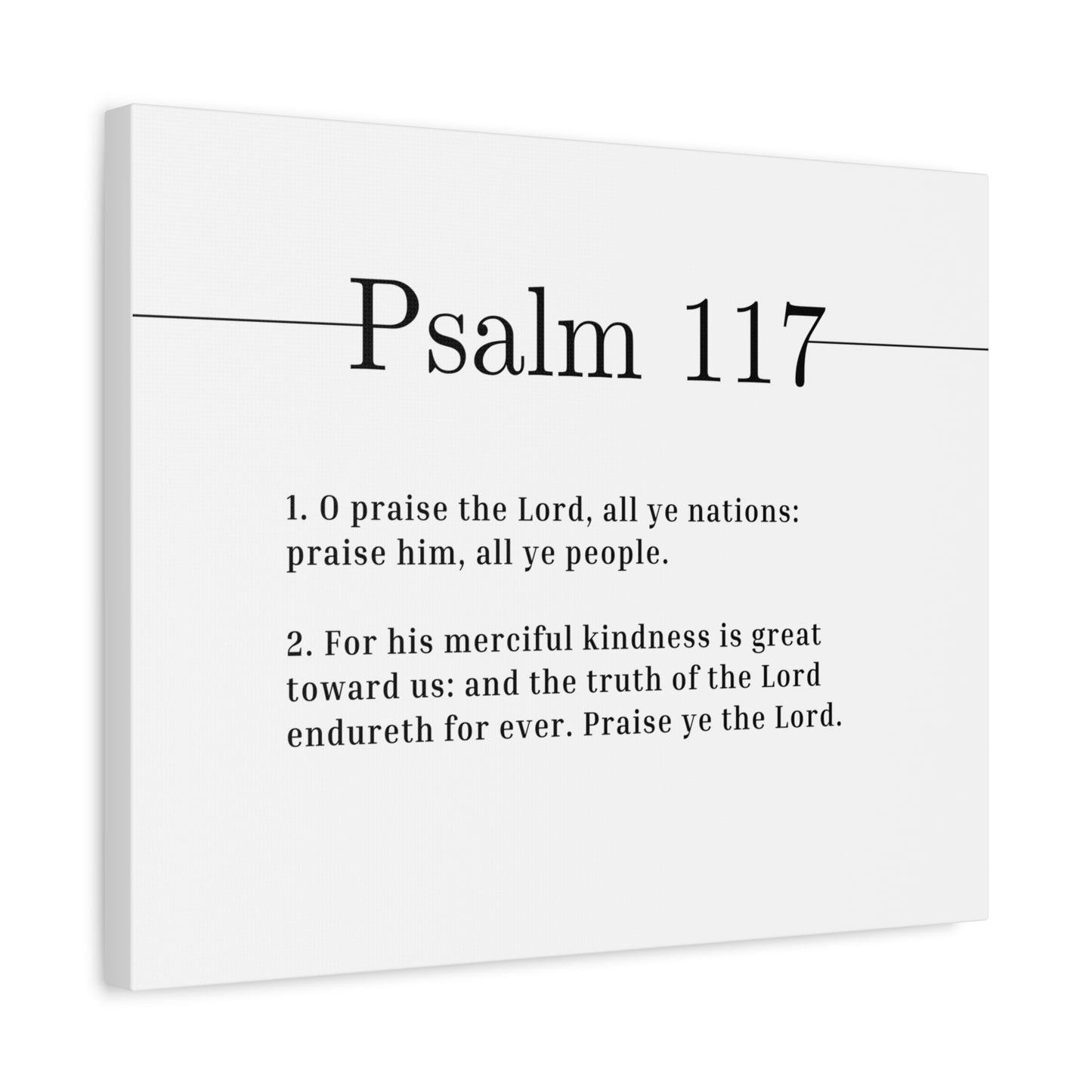 Scripture Canvas Merciful Kindness Psalm 117 Christian Wall Art Bible Verse Print Ready to Hang