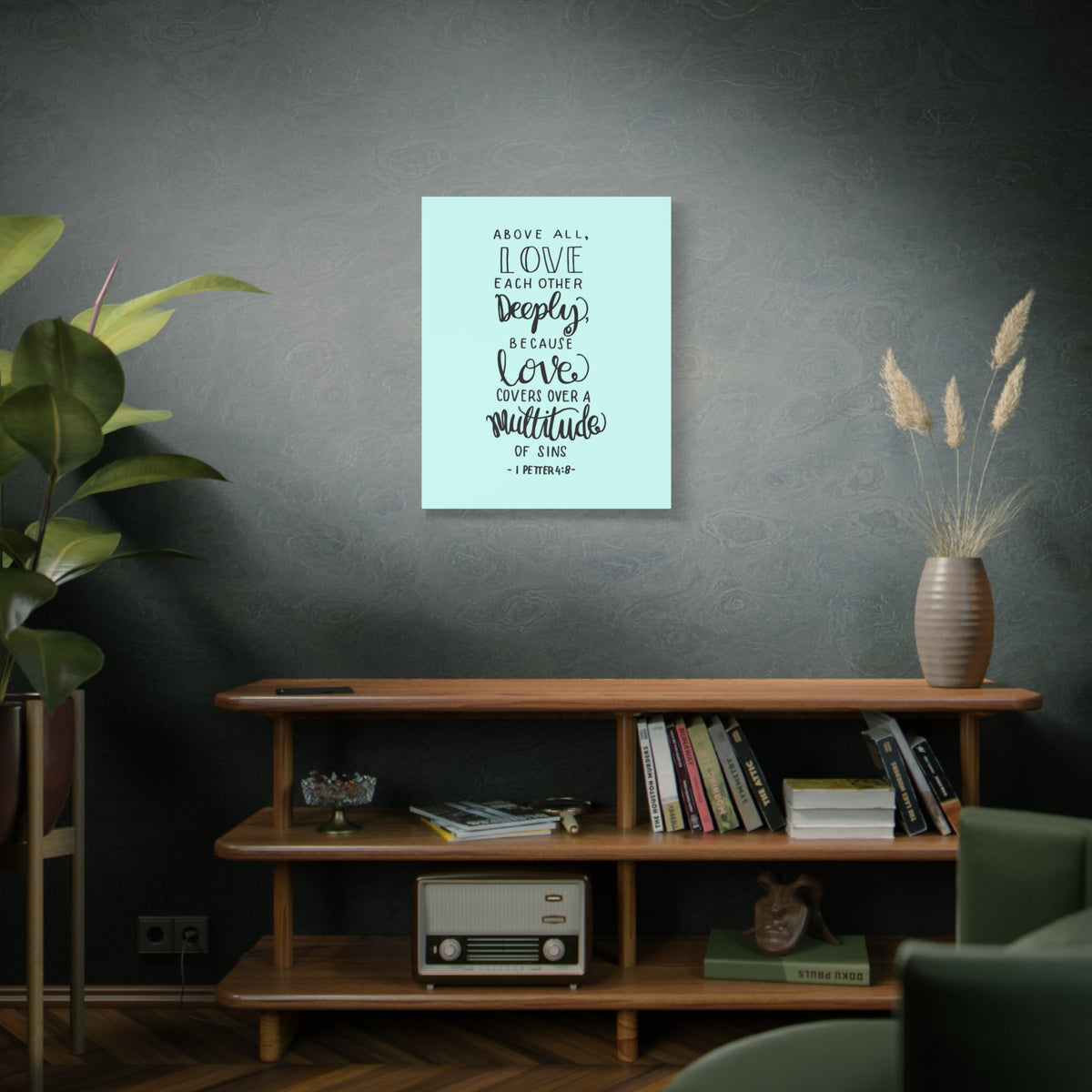 Scripture Walls Above All Love 1 Peter 4:8 Bible Verse Canvas Christian Wall Art Ready To Hang