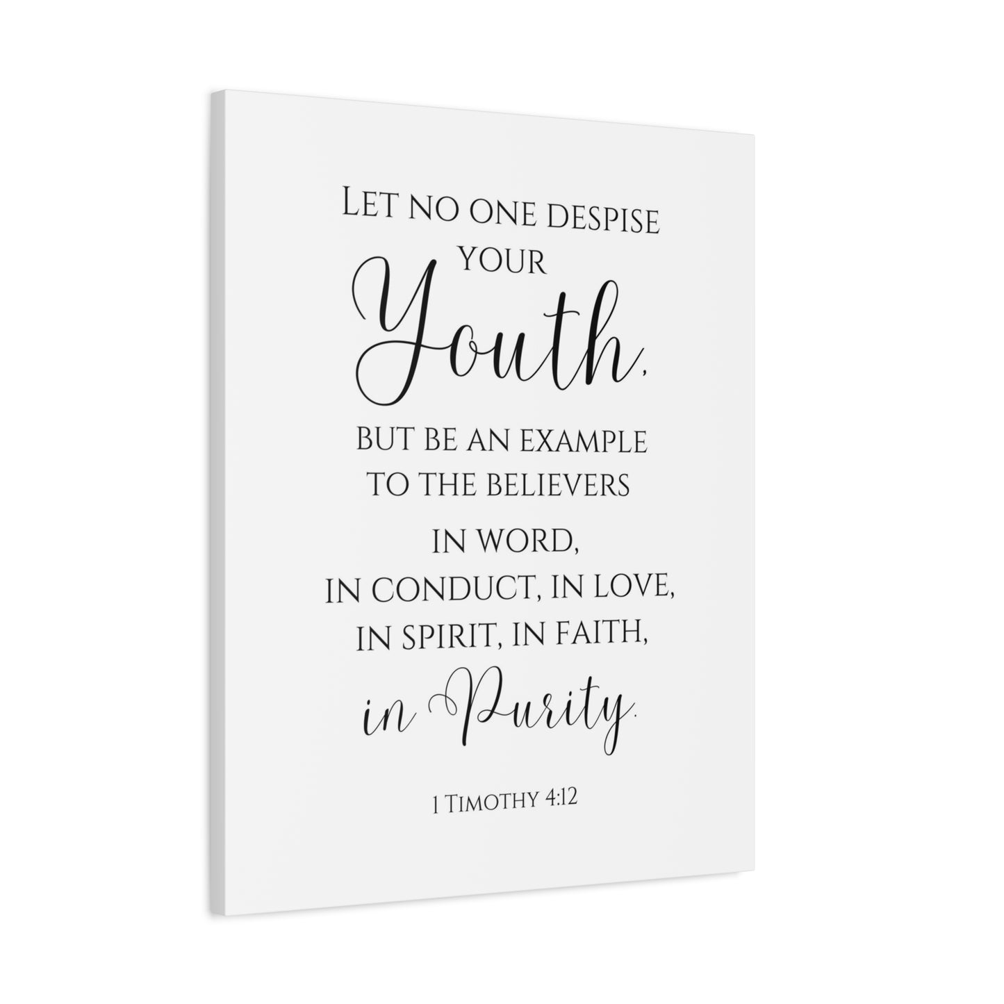 Scripture Walls 1 Timothy 4:12 Be An Example Bible Verse Canvas Christian Wall Art Ready to Hang Unframed