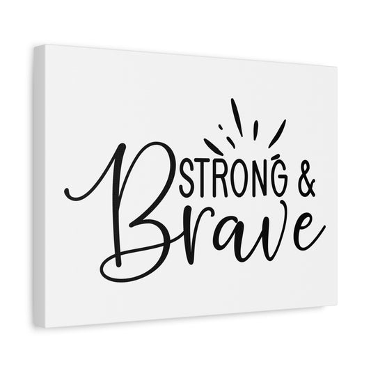 Scripture Canvas Be Strong & Brave Psalm 31:24 Christian Wall Art Print Ready to Hang