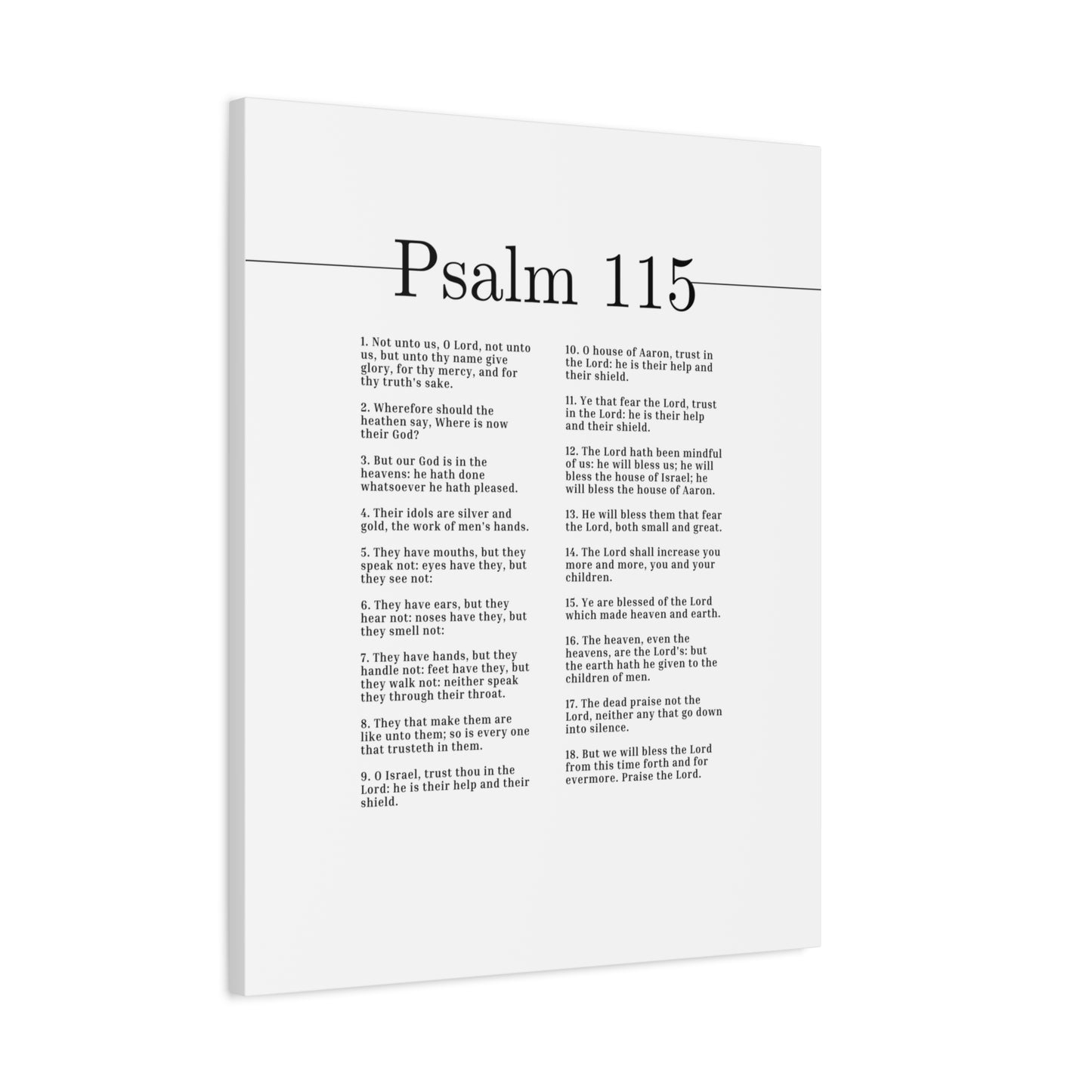 Scripture Canvas Trust In The Lord Psalm 115 Christian Wall Art Bible Verse Print Ready to Hang