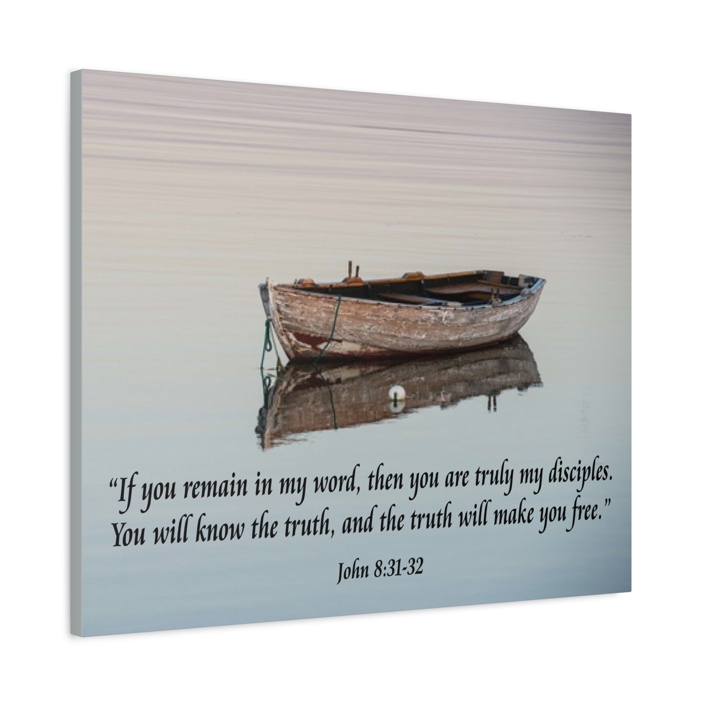 Scripture Walls John 8:31-32 Truth Will Make You Free Bible Verse Canvas Christian Wall Art Ready to Hang Unframed