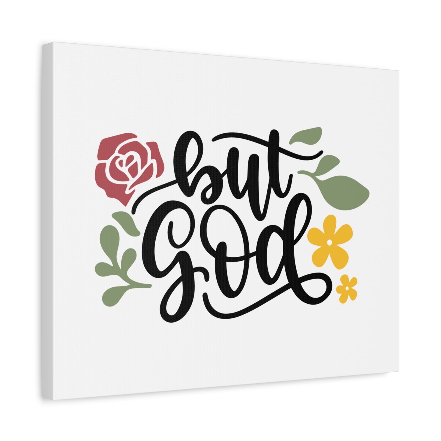 Scripture Canvas But God Psalm 86:15 Christian Wall Art Bible Verse Print Ready to Hang
