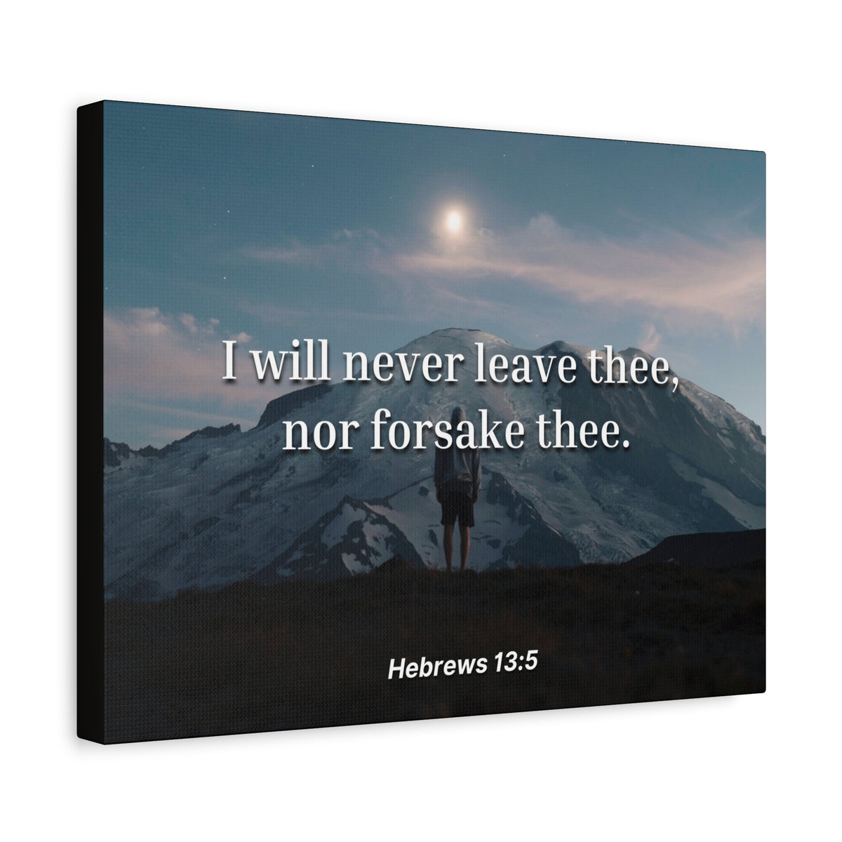 Scripture Canvas Be Content Hebrews 13:5 Christian Wall Art Bible Verse Print Ready to Hang