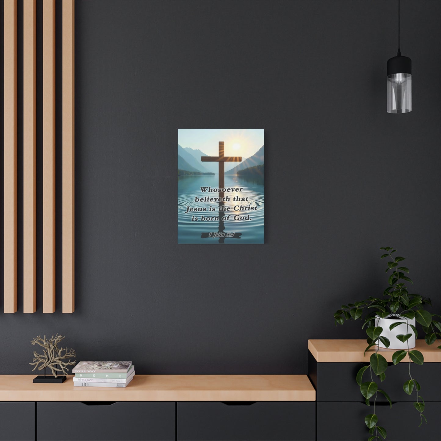 Scripture Walls 1 John 5:1 Jesus is The Christ Bible Verse Canvas Christian Wall Art Ready to Hang Unframed