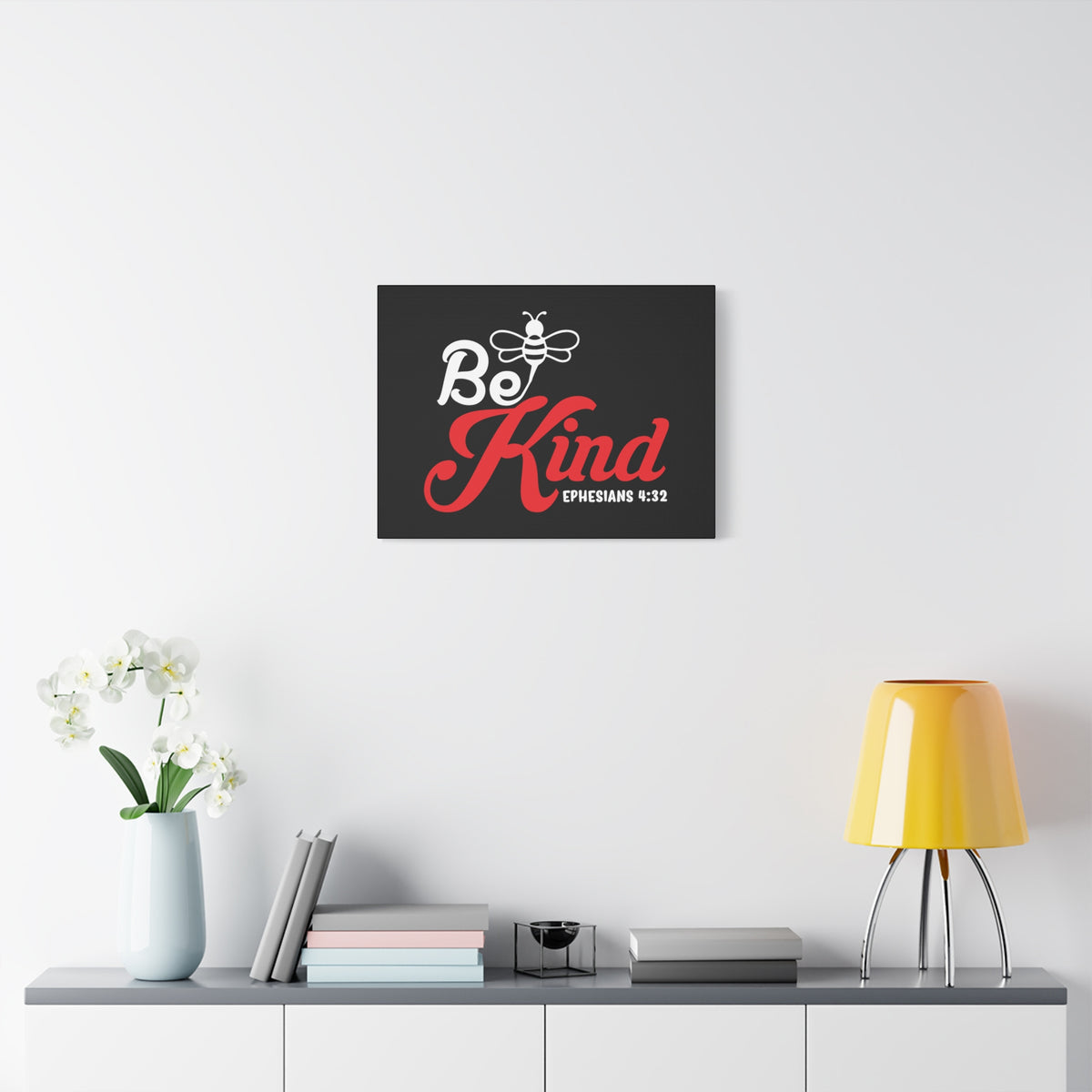 Scripture Canvas Bee Kind Ephesians 4:32 Christian Wall Art Bible Verse Print Ready to Hang