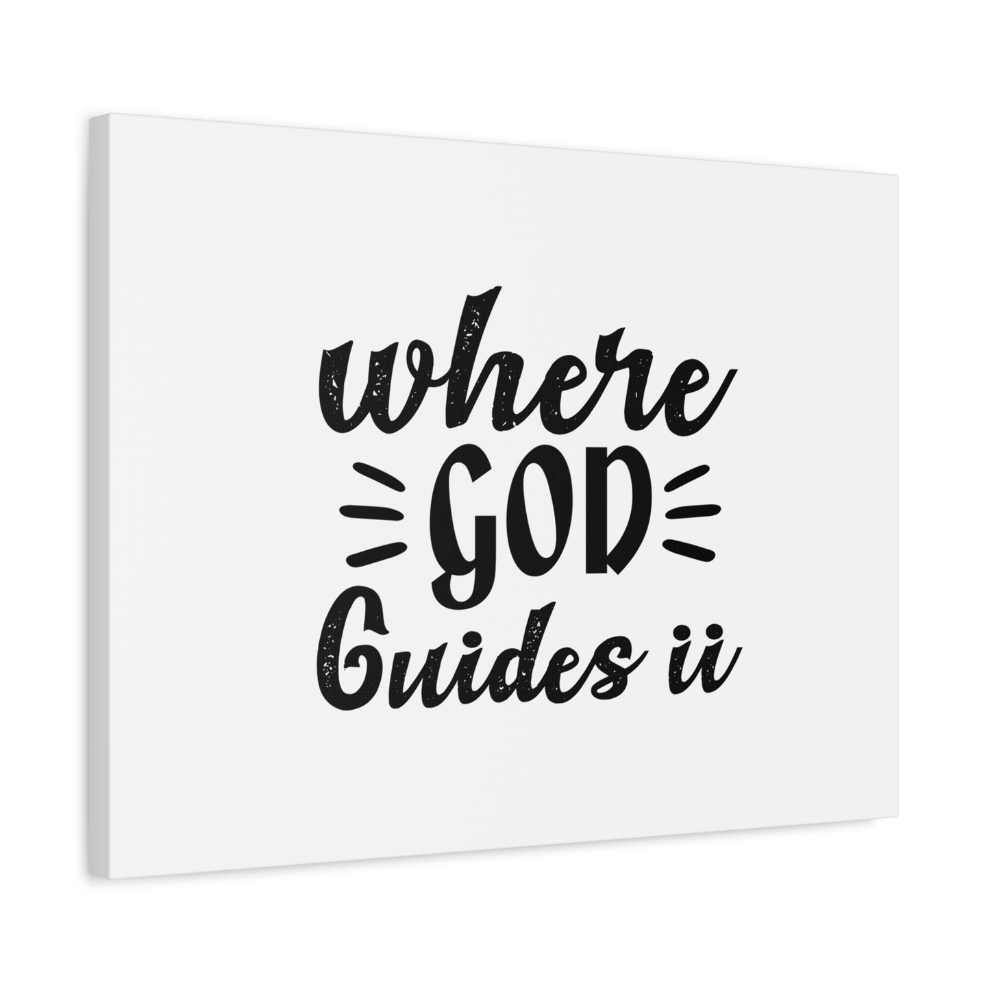 Scripture Canvas Where God Guides It Psalm 119:105 Christian Wall Art Bible Verse Print Ready to Hang