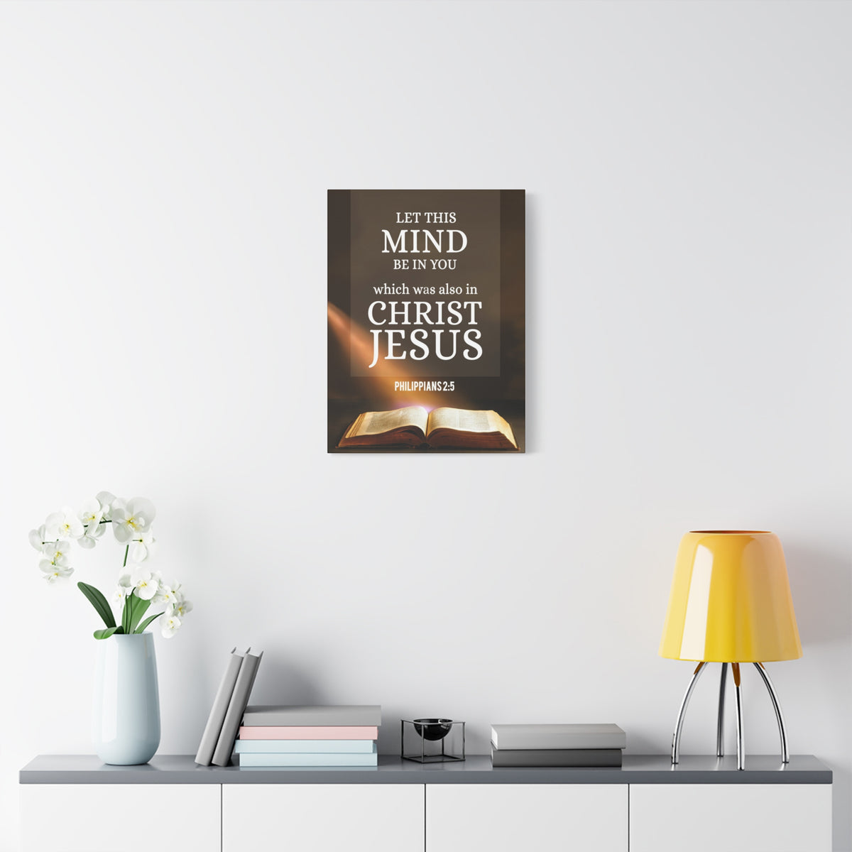 Scripture Canvas Let This Mind Philippians 2:5 Christian Wall Art Bible Verse Print Ready to Hang