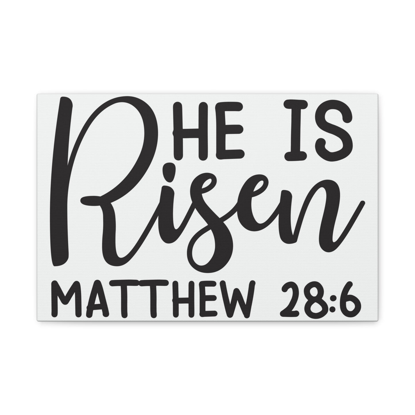 He Is Risen Matthew 28:6 Bible Verse Canvas Christian Wall Art Ready To Hang