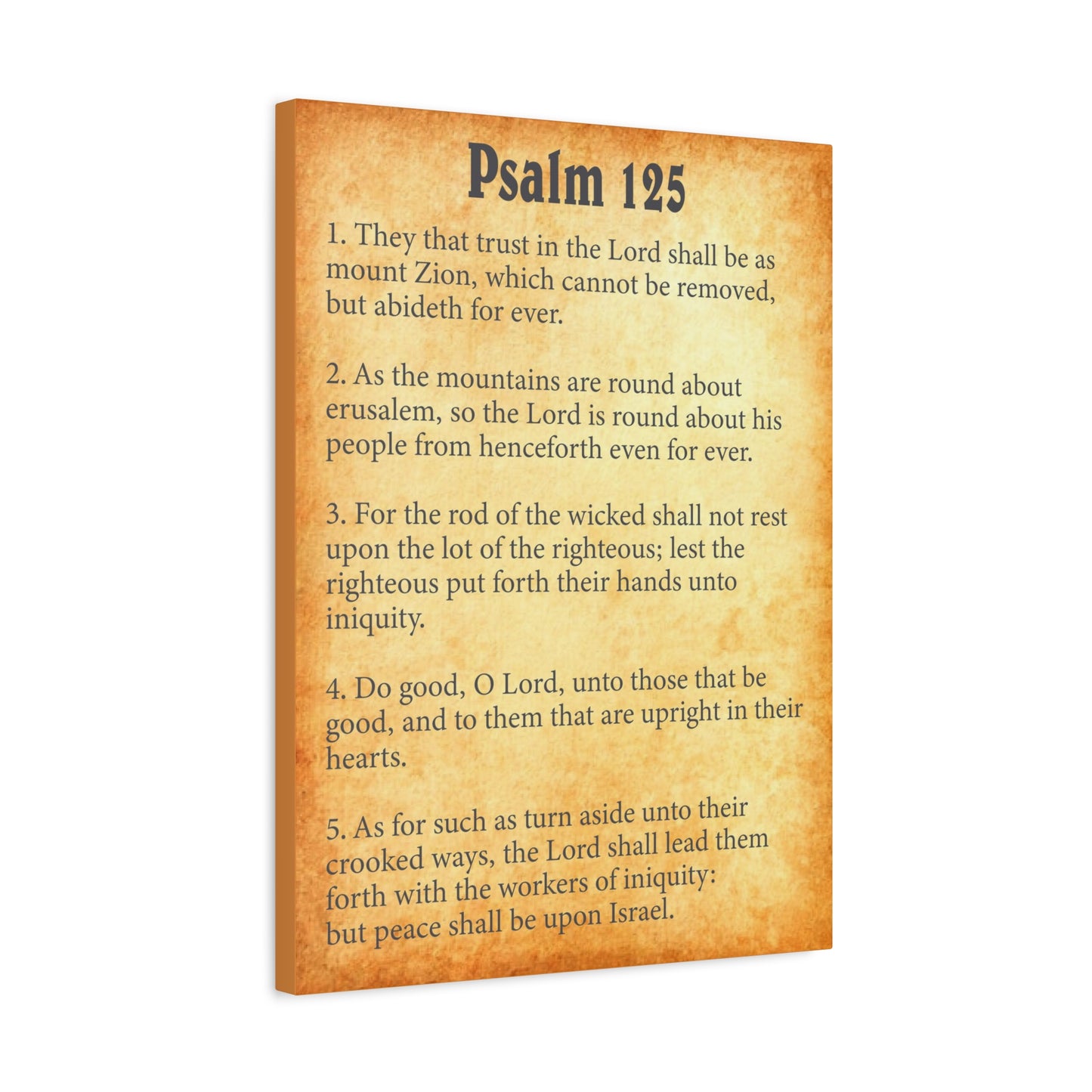 Scripture Walls Psalm 125 Gold Bible Chapter Canvas Christian Wall Art Ready to Hang