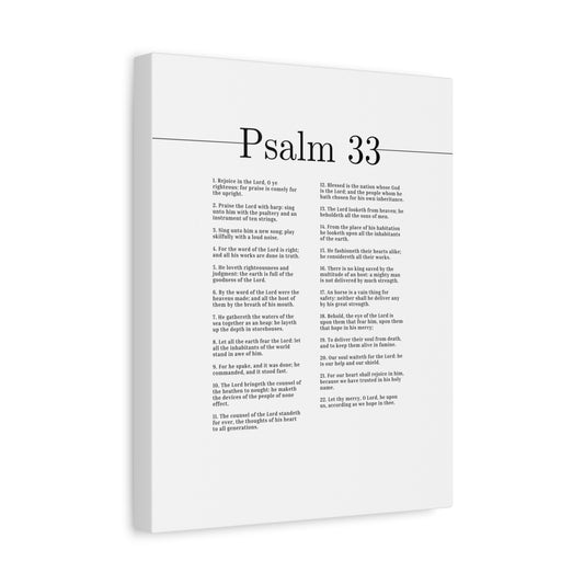 Scripture Canvas Rejoice In The Lord Psalm 33 Christian Wall Art Bible Verse Print Ready to Hang