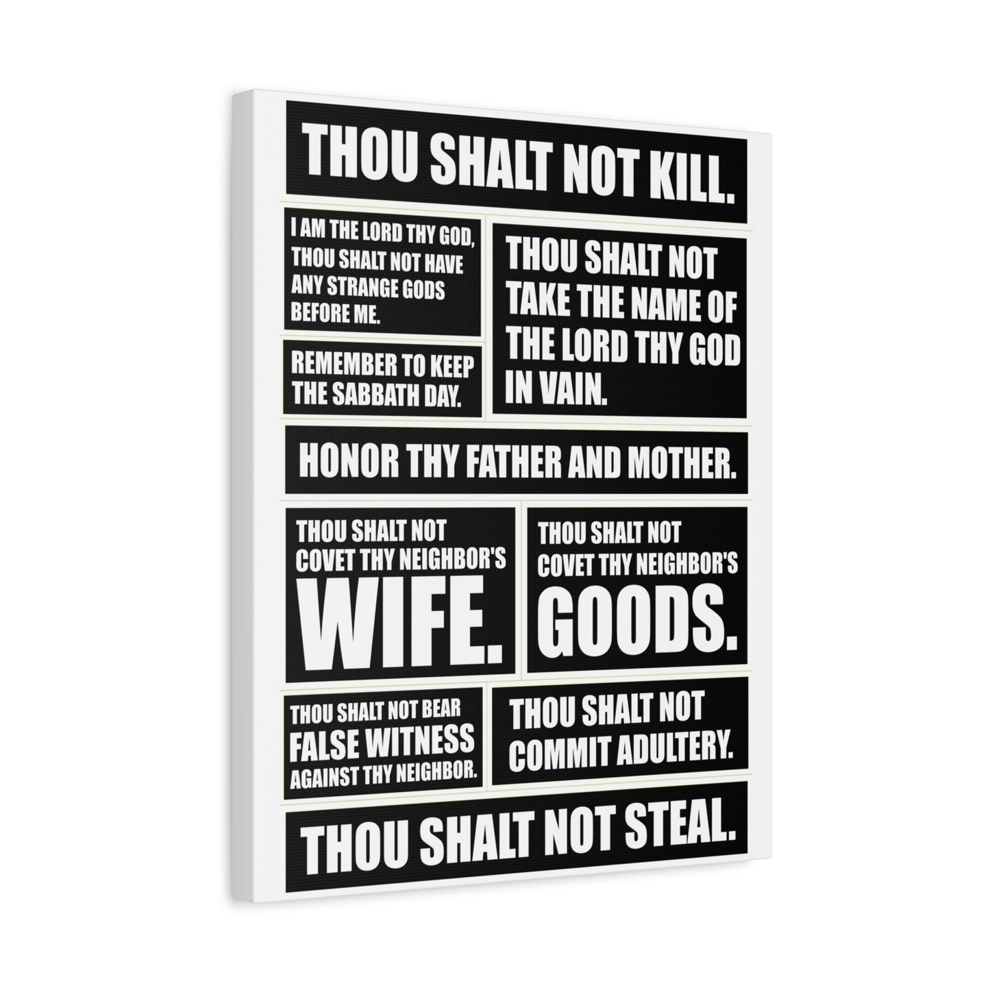 Scripture Walls The Ten Commandments Deuteronomy 4:13 Christian Wall Art Print Ready to Hang