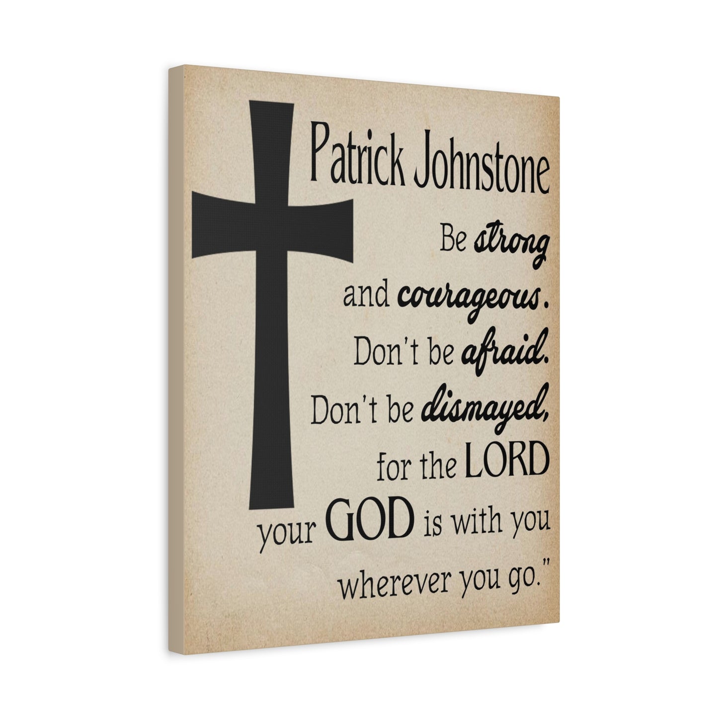Scripture Walls Personalized Joshua 1:9 Cross Bible Chapter Canvas Christian Wall Art Ready to Hang