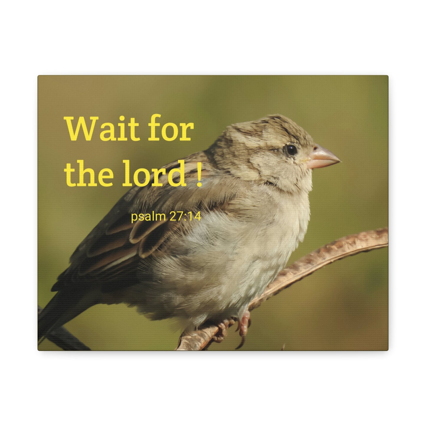 Wait For The Lord Psalm 27:14 Bible Verse Canvas Christian Wall Art Ready to Hang