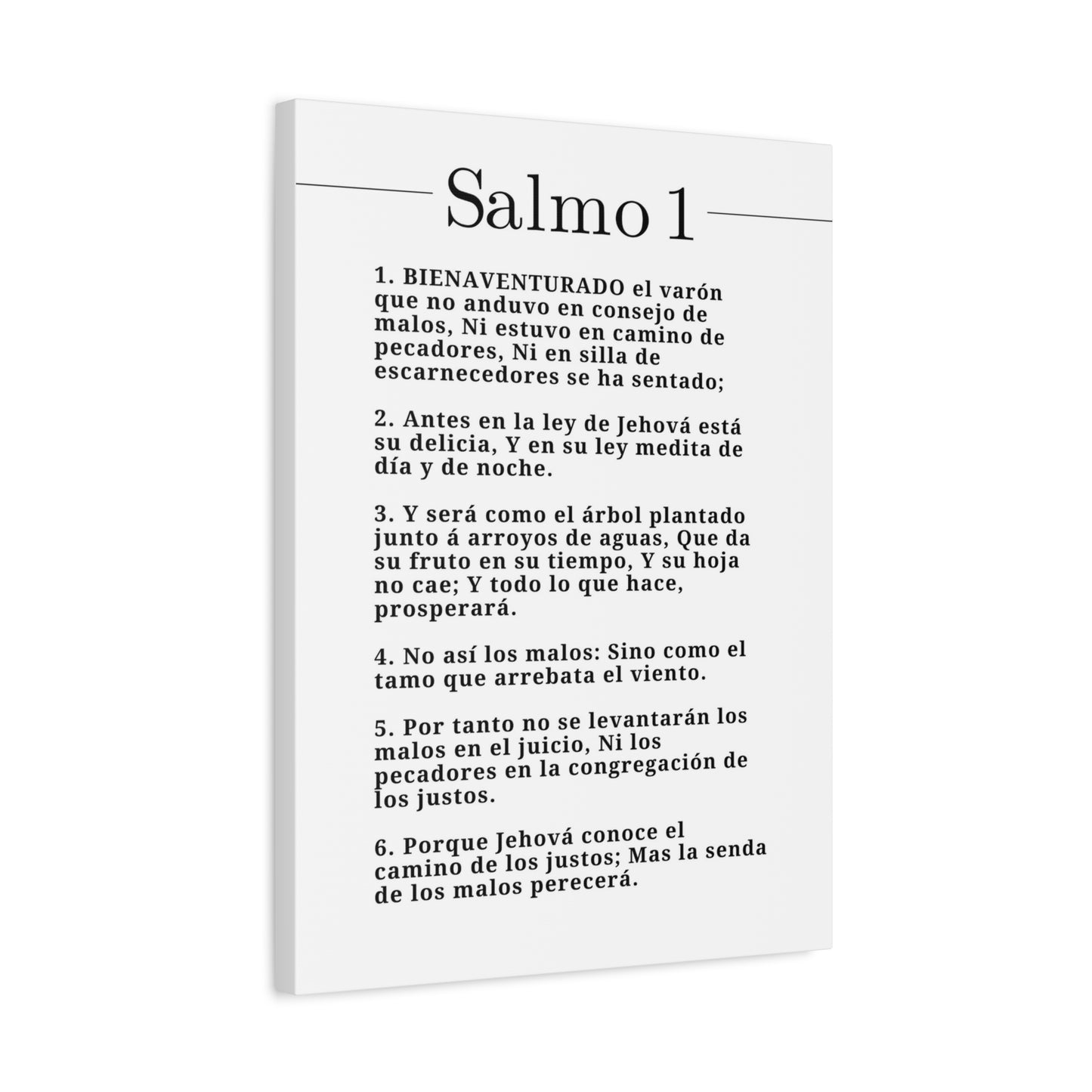 Salmo 1 Impresión De Arte Cristiano en la Pared Lista Para Colgar