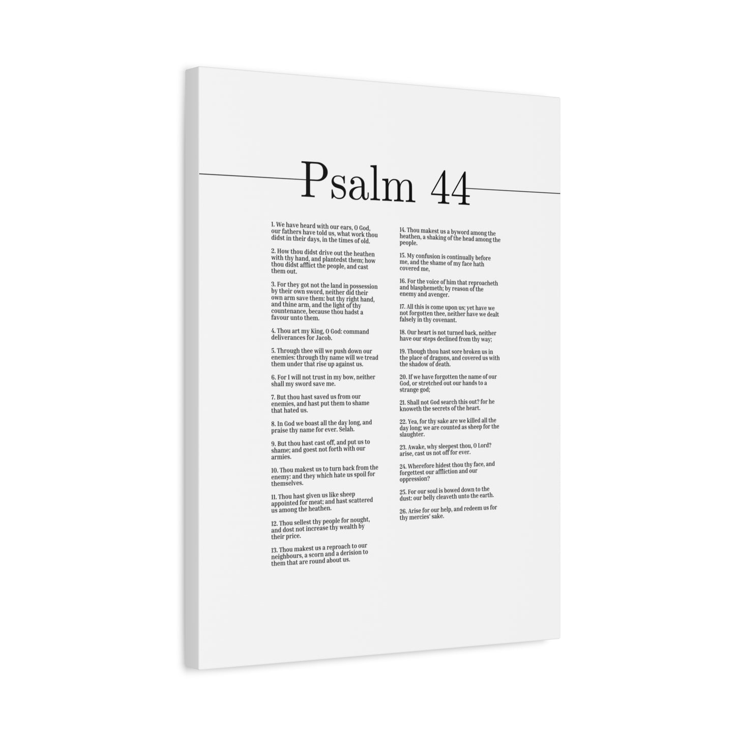 Scripture Canvas The Secrets Of The Heart Psalm 44 Christian Wall Art Bible Verse Print Ready to Hang