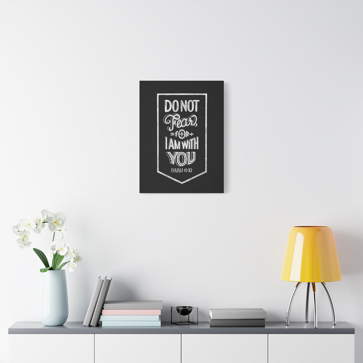 Scripture Canvas I Am With You Isaiah 41:10 Christian Wall Art Bible Verse Print Ready to Hang