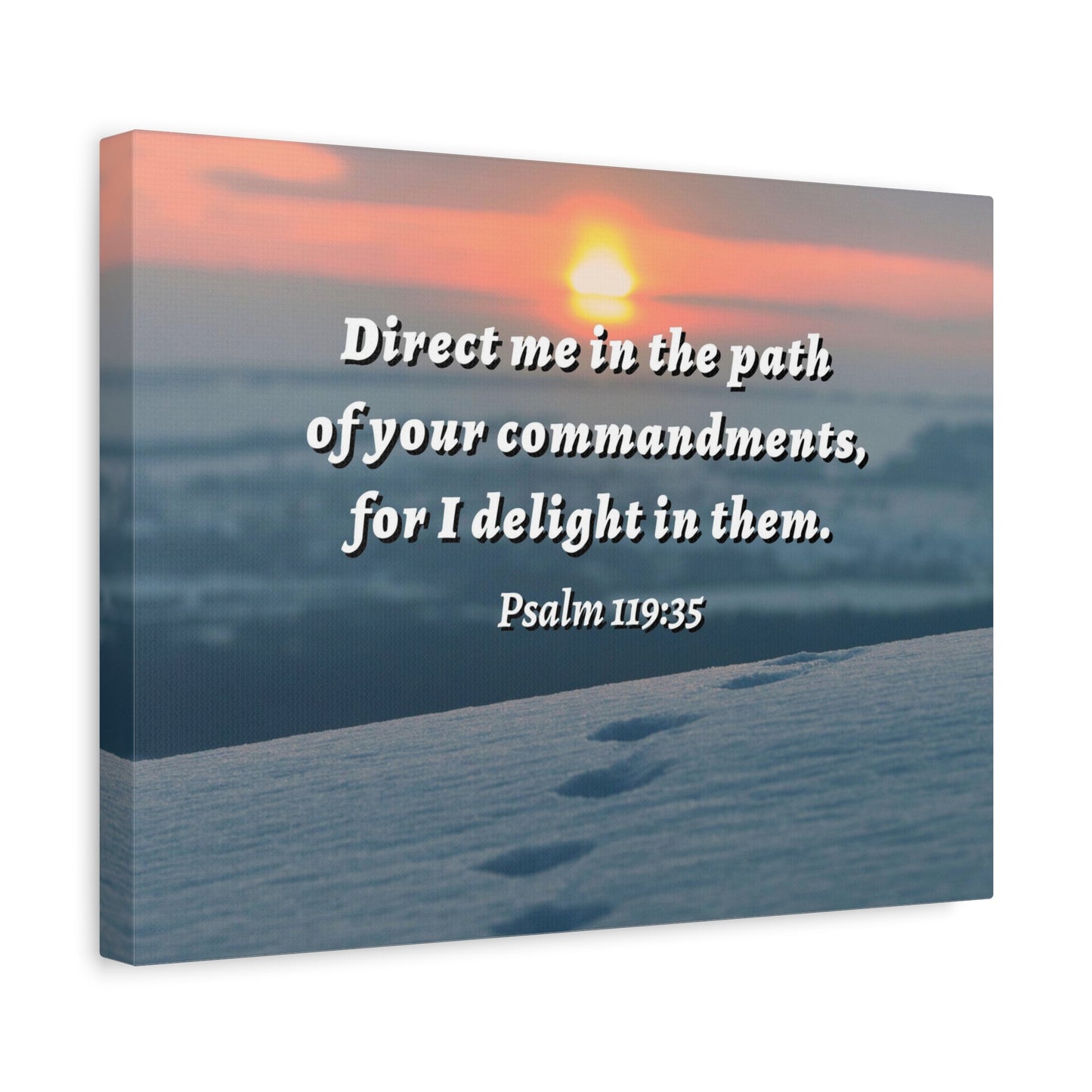 Scripture Walls Direct Me In The Path Psalm 119:35 Bible Verse Canvas Christian Wall Art Ready to Hang