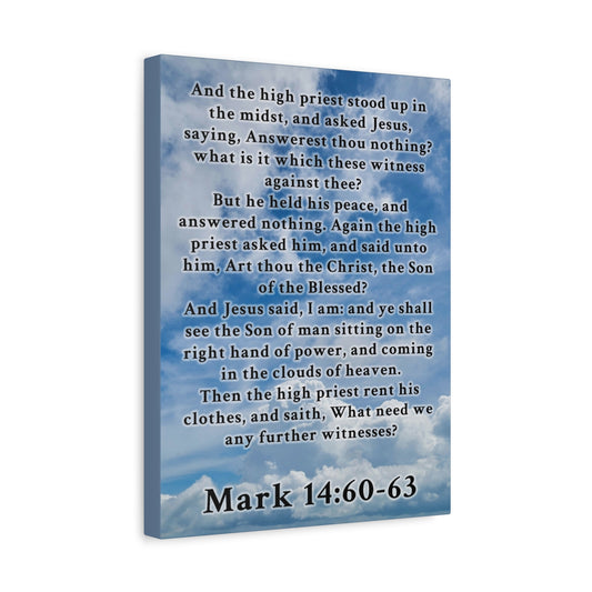 Scripture Walls Mark 14:60-63 KJV Christian Wall Art Print Ready to Hang Unframed