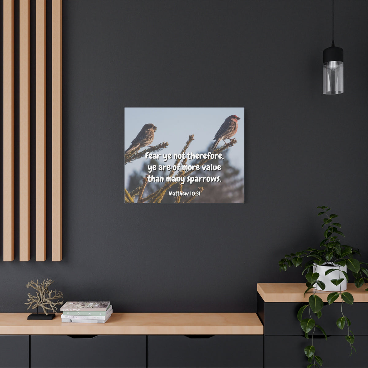 Scripture Canvas More Value Matthew 10:31 Christian Wall Art Bible Verse Print Ready to Hang