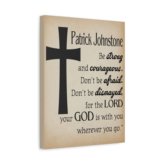 Scripture Walls Personalized Joshua 1:9 Cross Bible Chapter Canvas Christian Wall Art Ready to Hang