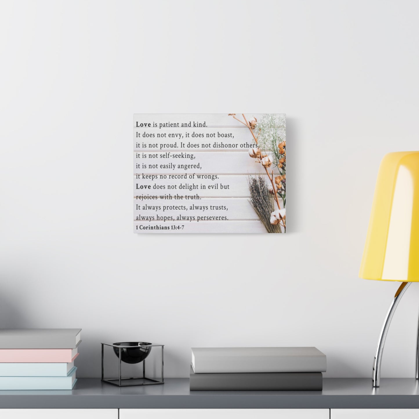 Scripture Walls Love is 1 Corinthians 13:4-7 Bible Verse Canvas Christian Wall Art Ready to Hang Unframed